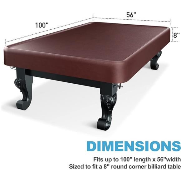 Heavy Duty Leatherette Billiard Pool Table Cover, Waterproof & UV Protection - Picture 2 of 6